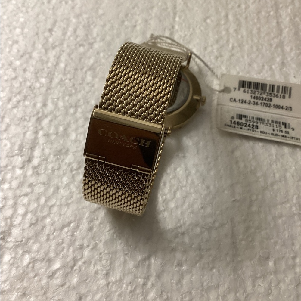 Coach Men's Charles Gold-Tone Stainless Steel Mesh Bracelet Watch 41mm - Picture 3 of 16
